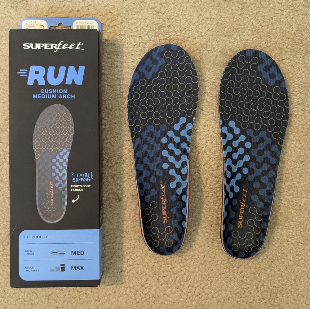 Superfeet Insert Run Cushion Medium Arch size D